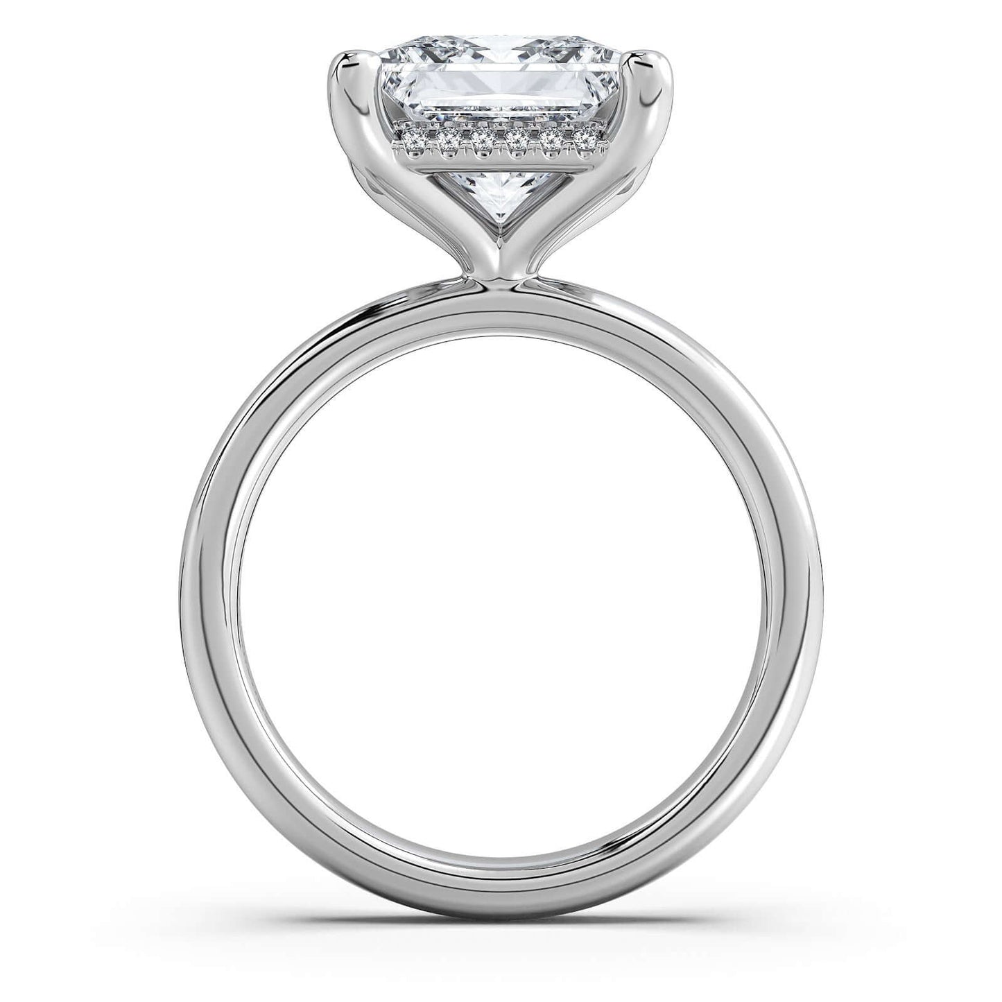White Gold Princess Diamond Engagement Ring with Solitaire Band | Waco Diamonds Is Located In Waco, TX | Central Texas' #1 Engagement Ring Store With Lifetime Warranty