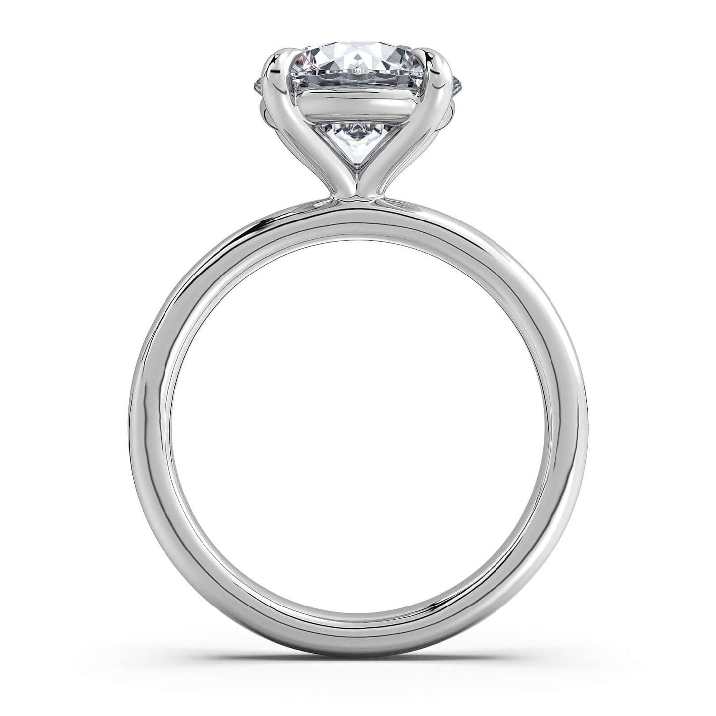 White Gold Round Diamond Engagement Ring with Solitaire Band | Waco Diamonds Is Located In Waco, TX | Central Texas' #1 Engagement Ring Store With Lifetime Warranty