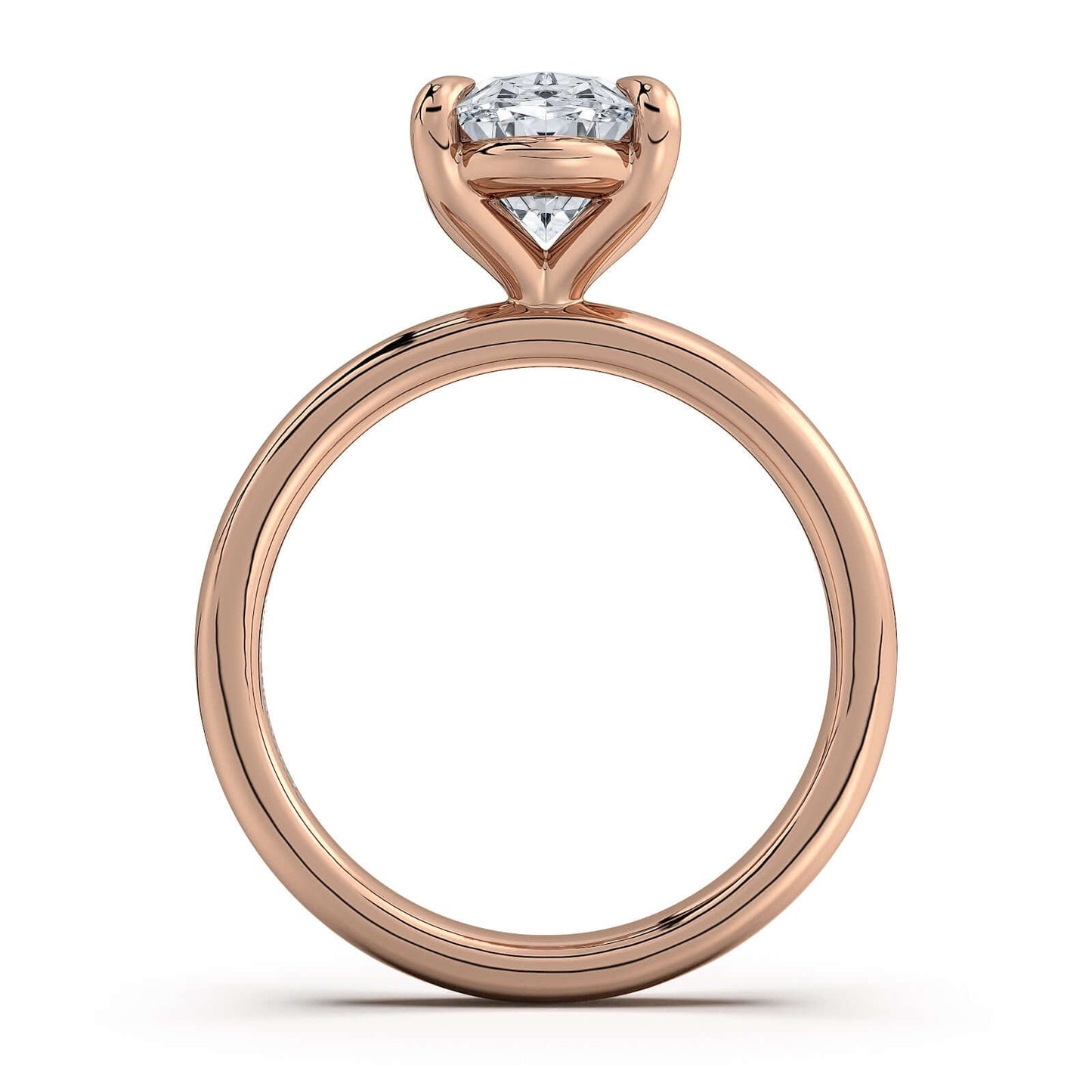 Rose Gold Oval Diamond Engagement Ring with Solitaire Band | Waco Diamonds Is Located In Waco, TX | Central Texas' #1 Engagement Ring Store With Lifetime Warranty
