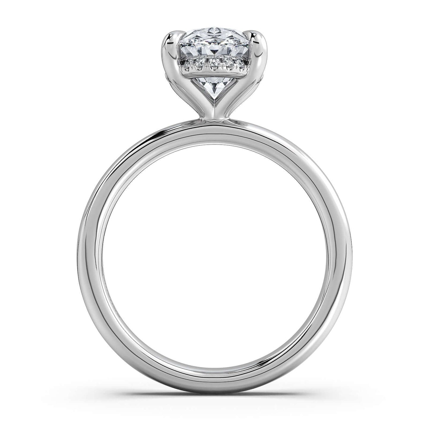 White Gold Oval Diamond Engagement Ring with Solitaire Band | Waco Diamonds Is Located In Waco, TX | Central Texas' #1 Engagement Ring Store With Lifetime Warranty