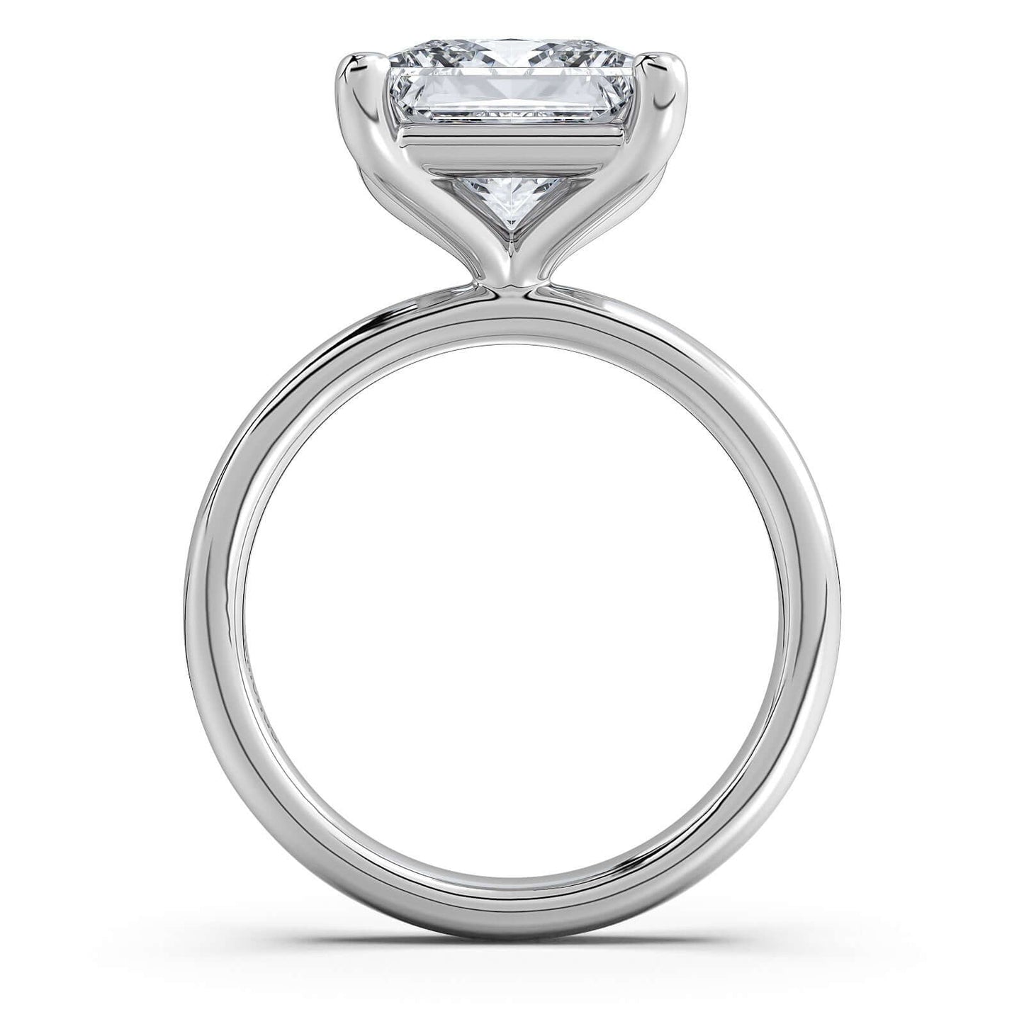 White Gold Princess Diamond Engagement Ring with Solitaire Band | Waco Diamonds Is Located In Waco, TX | Central Texas' #1 Engagement Ring Store With Lifetime Warranty