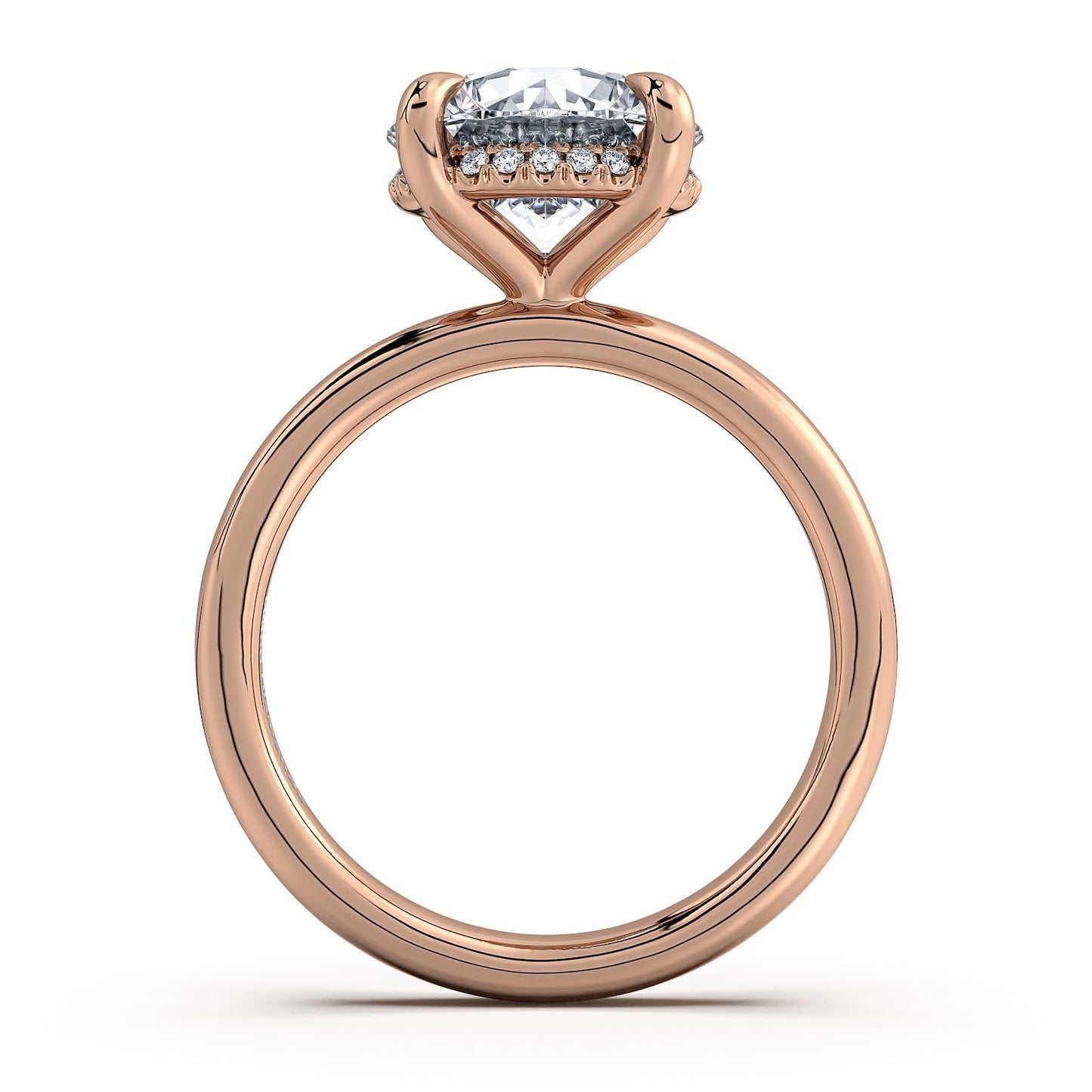 Rose Gold Round Diamond Engagement Ring with Solitaire Band | Waco Diamonds Is Located In Waco, TX | Central Texas' #1 Engagement Ring Store With Lifetime Warranty