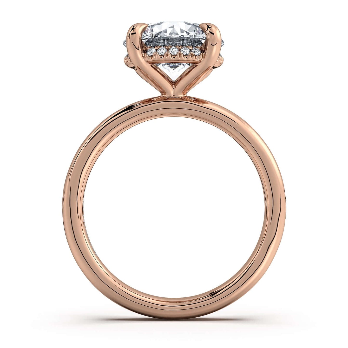 Rose Gold Round Diamond Engagement Ring with Solitaire Band | Waco Diamonds Is Located In Waco, TX | Central Texas' #1 Engagement Ring Store With Lifetime Warranty