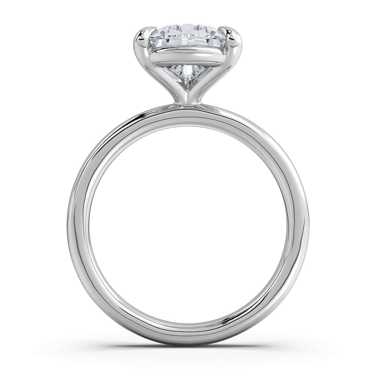 White Gold Pear Diamond Engagement Ring with Solitaire Band | Waco Diamonds Is Located In Waco, TX | Central Texas' #1 Engagement Ring Store With Lifetime Warranty