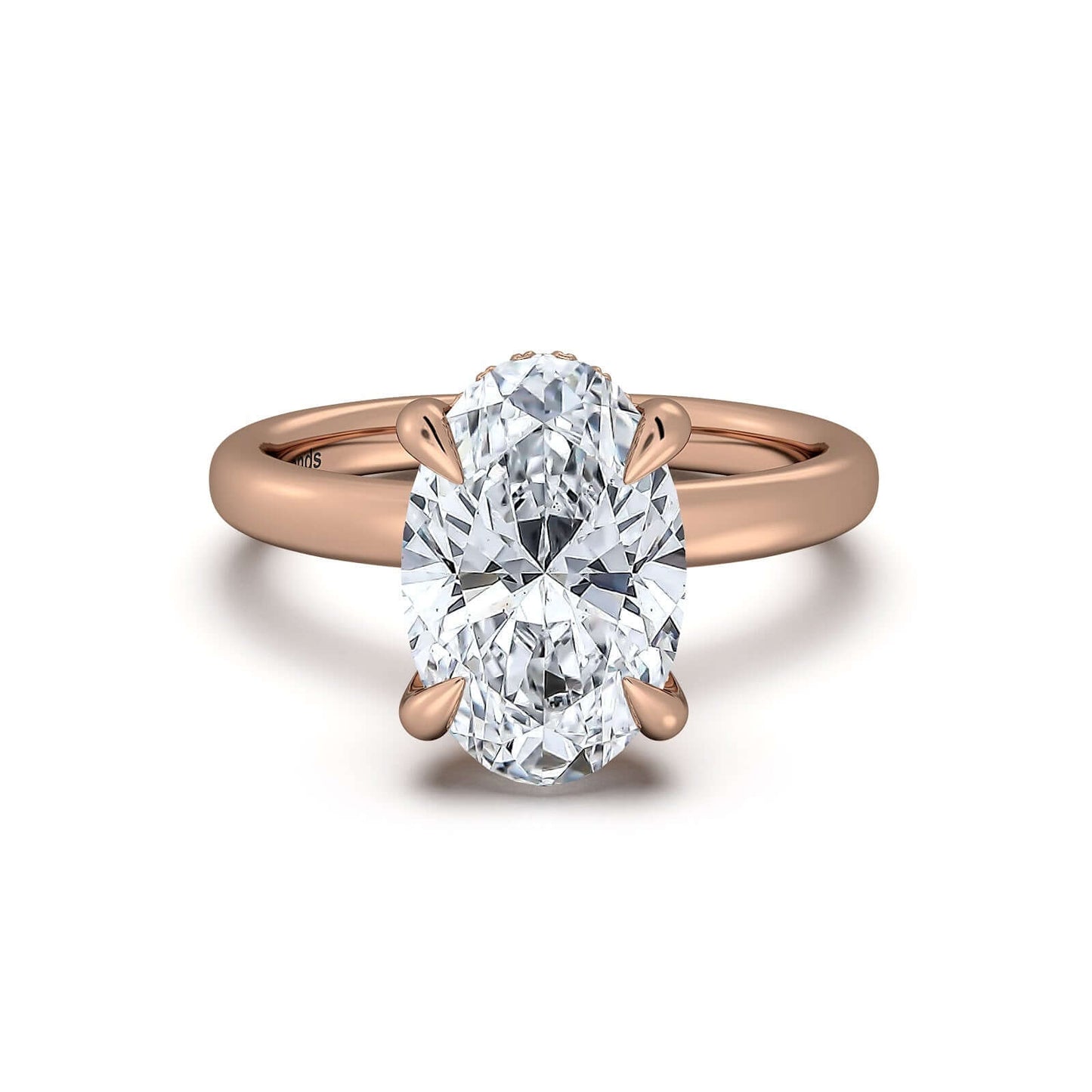 Rose Gold Oval Diamond Engagement Ring with Solitaire Band | Waco Diamonds Is Located In Waco, TX | Central Texas' #1 Engagement Ring Store With Lifetime Warranty