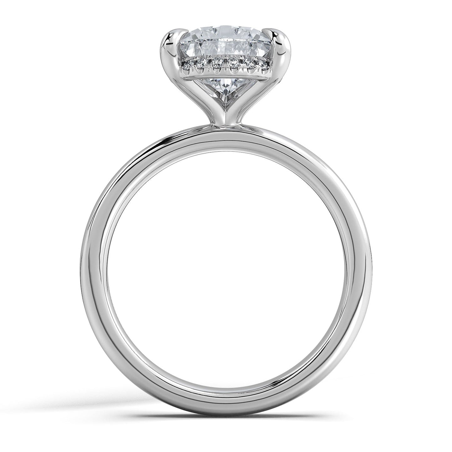White Gold Pear Diamond Engagement Ring with Solitaire Band | Waco Diamonds Is Located In Waco, TX | Central Texas' #1 Engagement Ring Store With Lifetime Warranty