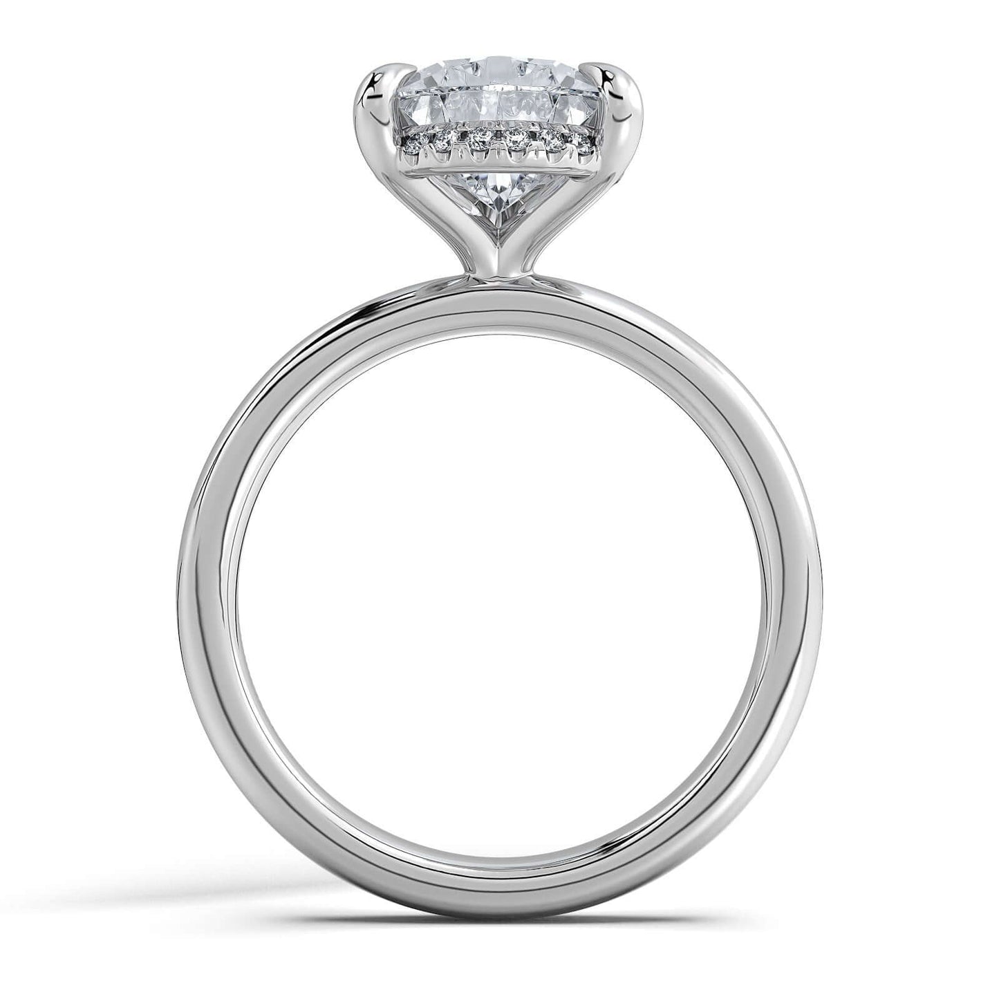 White Gold Pear Diamond Engagement Ring with Solitaire Band | Waco Diamonds Is Located In Waco, TX | Central Texas' #1 Engagement Ring Store With Lifetime Warranty