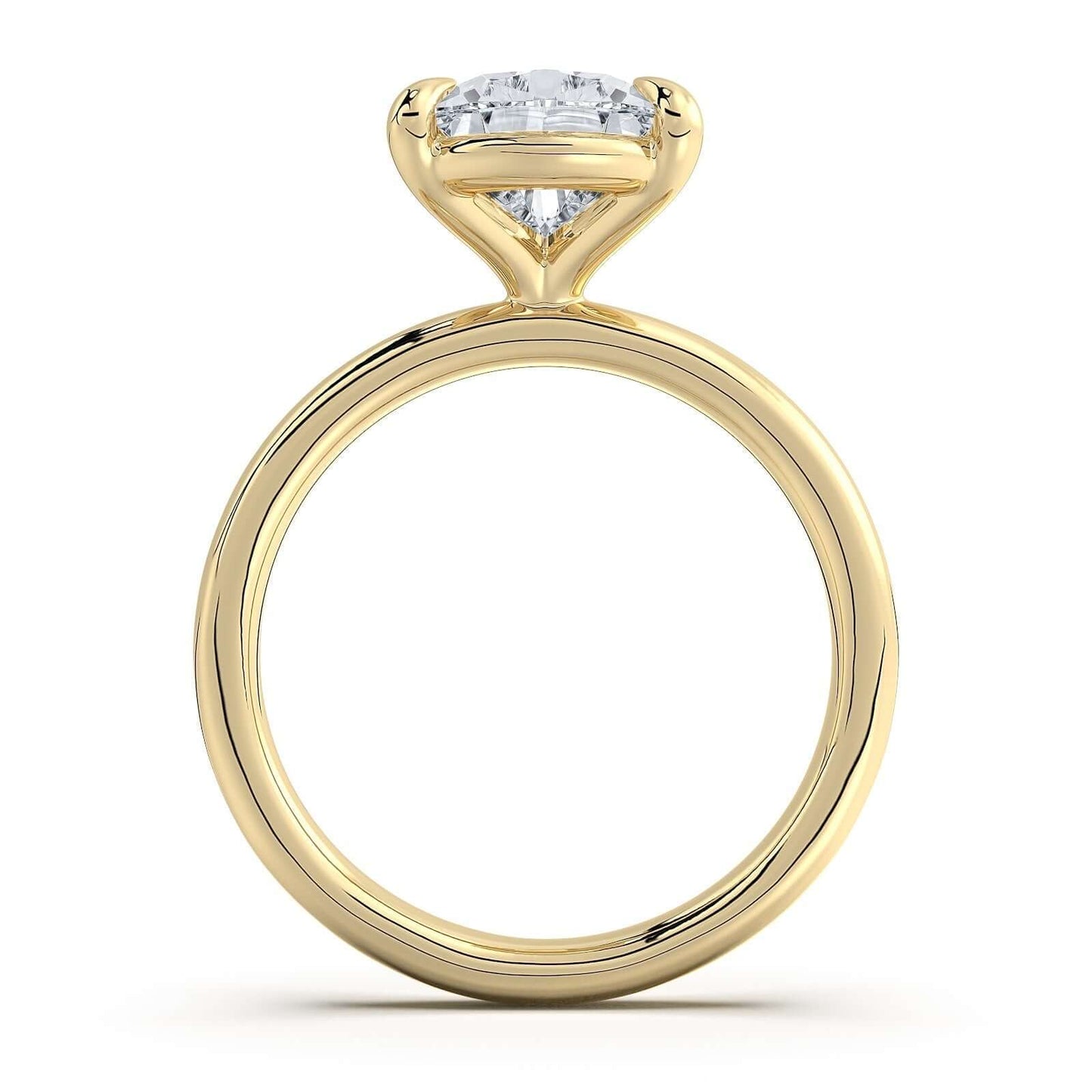 Yellow Gold Pear Diamond Engagement Ring with Solitaire Band | Waco Diamonds Is Located In Waco, TX | Central Texas' #1 Engagement Ring Store With Lifetime Warranty