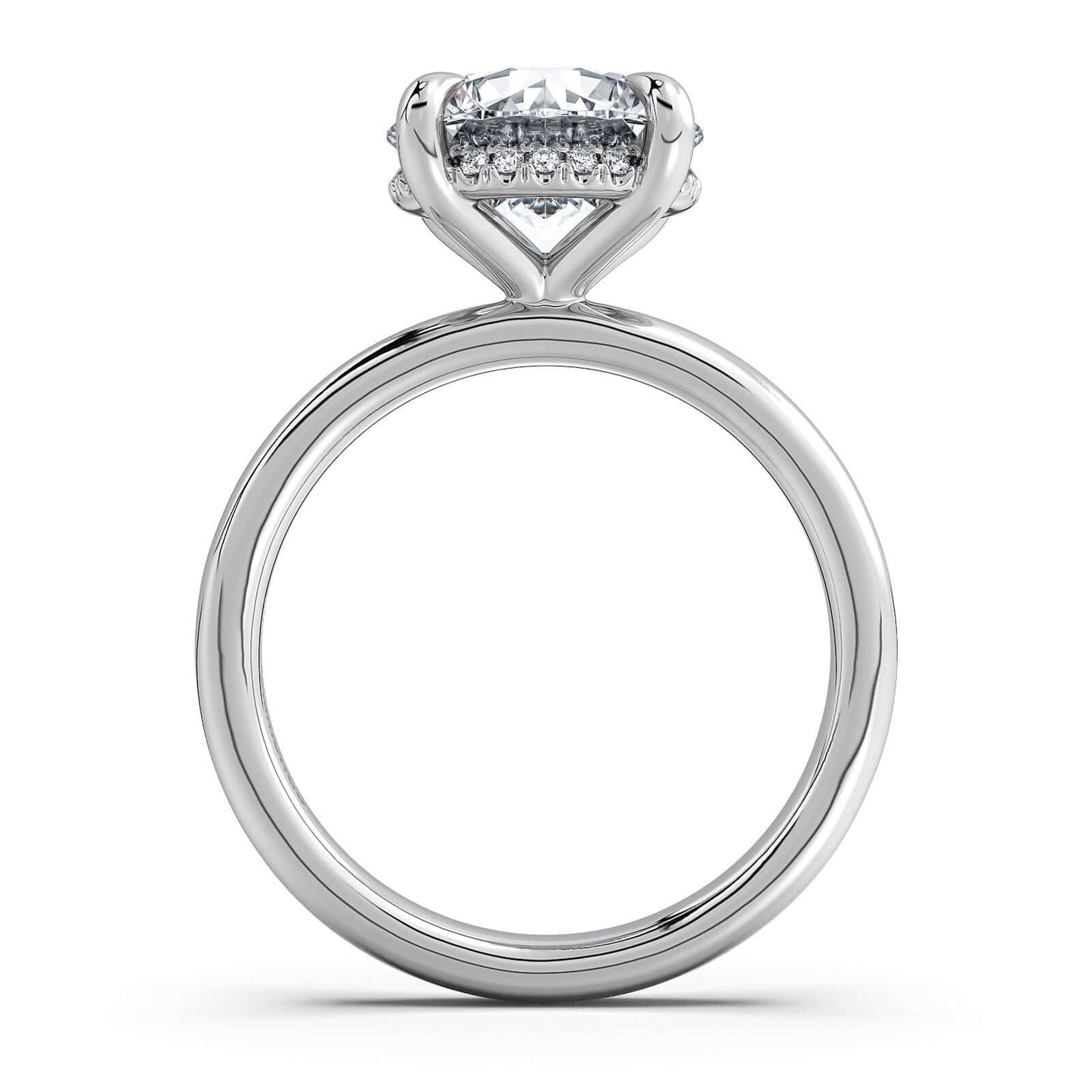 White Gold Round Diamond Engagement Ring with Solitaire Band | Waco Diamonds Is Located In Waco, TX | Central Texas' #1 Engagement Ring Store With Lifetime Warranty