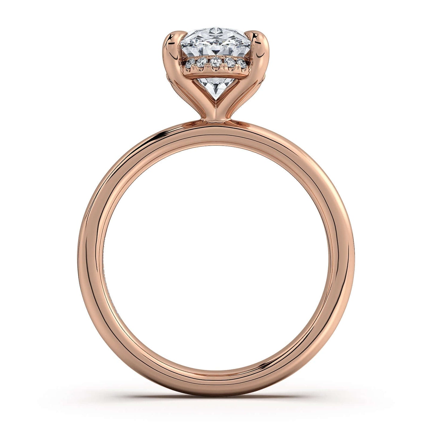 Rose Gold Oval Diamond Engagement Ring with Solitaire Band | Waco Diamonds Is Located In Waco, TX | Central Texas' #1 Engagement Ring Store With Lifetime Warranty