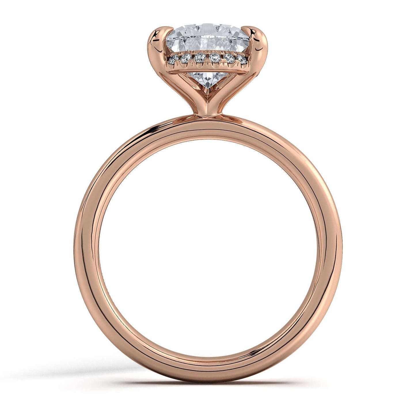 Rose Gold Pear Diamond Engagement Ring with Solitaire Band | Waco Diamonds Is Located In Waco, TX | Central Texas' #1 Engagement Ring Store With Lifetime Warranty