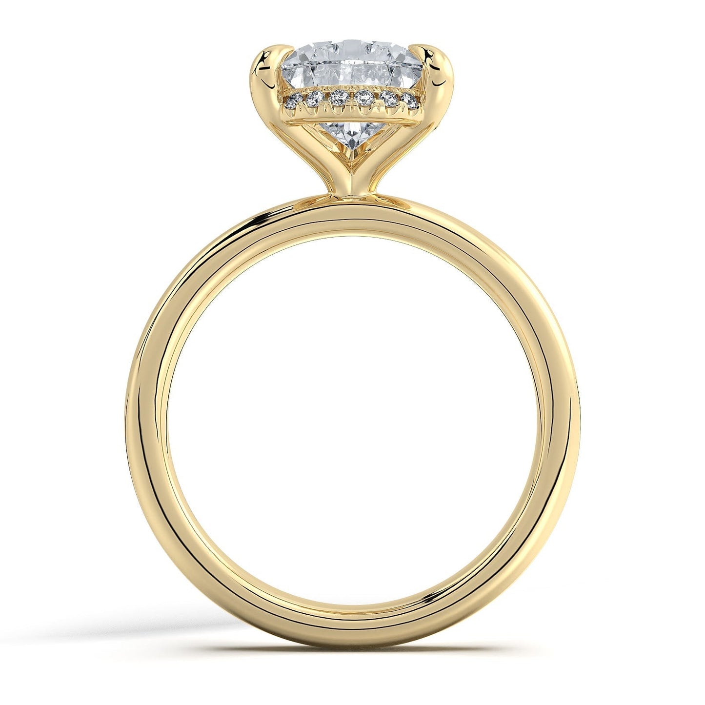 Yellow Gold Pear Diamond Engagement Ring with Solitaire Band | Waco Diamonds Is Located In Waco, TX | Central Texas' #1 Engagement Ring Store With Lifetime Warranty