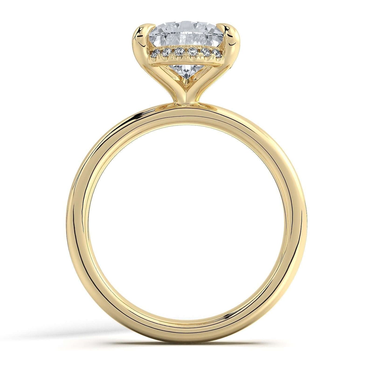 Yellow Gold Pear Diamond Engagement Ring with Solitaire Band | Waco Diamonds Is Located In Waco, TX | Central Texas' #1 Engagement Ring Store With Lifetime Warranty