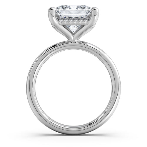 Load image 1 in gallery view. White Gold Princess Diamond Engagement Ring with Solitaire Band | Waco Diamonds Is Located In Waco, TX | Central Texas' #1 Engagement Ring Store With Lifetime Warranty