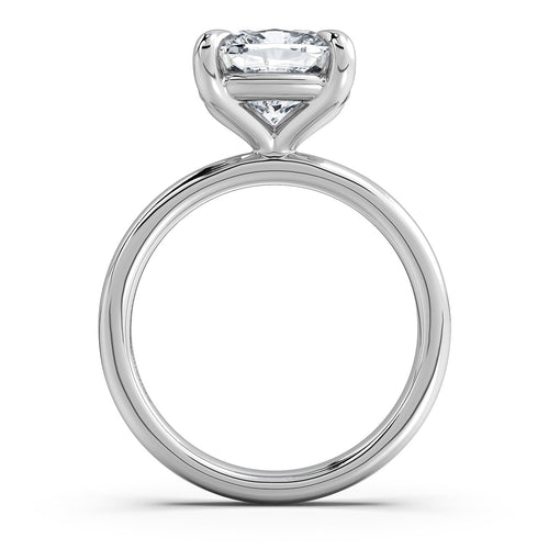 Load image 1 in gallery view. White Gold Cushion Diamond Engagement Ring with Solitaire Band | Waco Diamonds Is Located In Waco, TX | Central Texas' #1 Engagement Ring Store With Lifetime Warranty