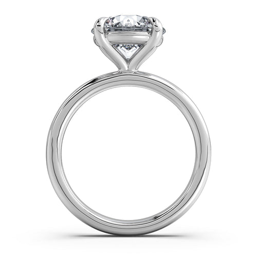 Load image 1 in gallery view. White Gold Round Diamond Engagement Ring with Solitaire Band | Waco Diamonds Is Located In Waco, TX | Central Texas' #1 Engagement Ring Store With Lifetime Warranty