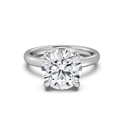 Load image 1 in gallery view. White Gold Round Diamond Engagement Ring with Solitaire Band | Waco Diamonds Is Located In Waco, TX | Central Texas' #1 Engagement Ring Store With Lifetime Warranty