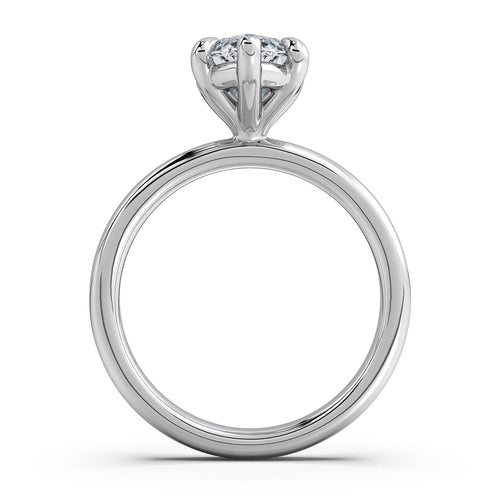 Load image 1 in gallery view. White Gold Marquise Diamond Engagement Ring with Solitaire Band | Waco Diamonds Is Located In Waco, TX | Central Texas' #1 Engagement Ring Store With Lifetime Warranty