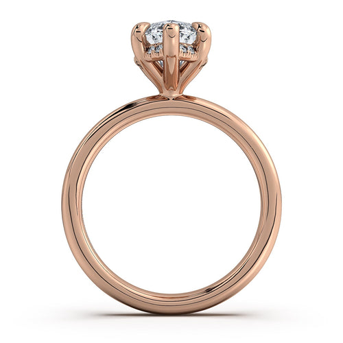 Load image 1 in gallery view. Rose Gold Marquise Diamond Engagement Ring with Solitaire Band | Waco Diamonds Is Located In Waco, TX | Central Texas' #1 Engagement Ring Store With Lifetime Warranty