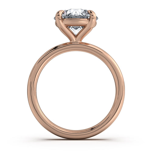 Load image 1 in gallery view. Rose Gold Round Diamond Engagement Ring with Solitaire Band | Waco Diamonds Is Located In Waco, TX | Central Texas' #1 Engagement Ring Store With Lifetime Warranty