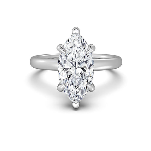 Load image 1 in gallery view. White Gold Marquise Diamond Engagement Ring with Solitaire Band | Waco Diamonds Is Located In Waco, TX | Central Texas' #1 Engagement Ring Store With Lifetime Warranty