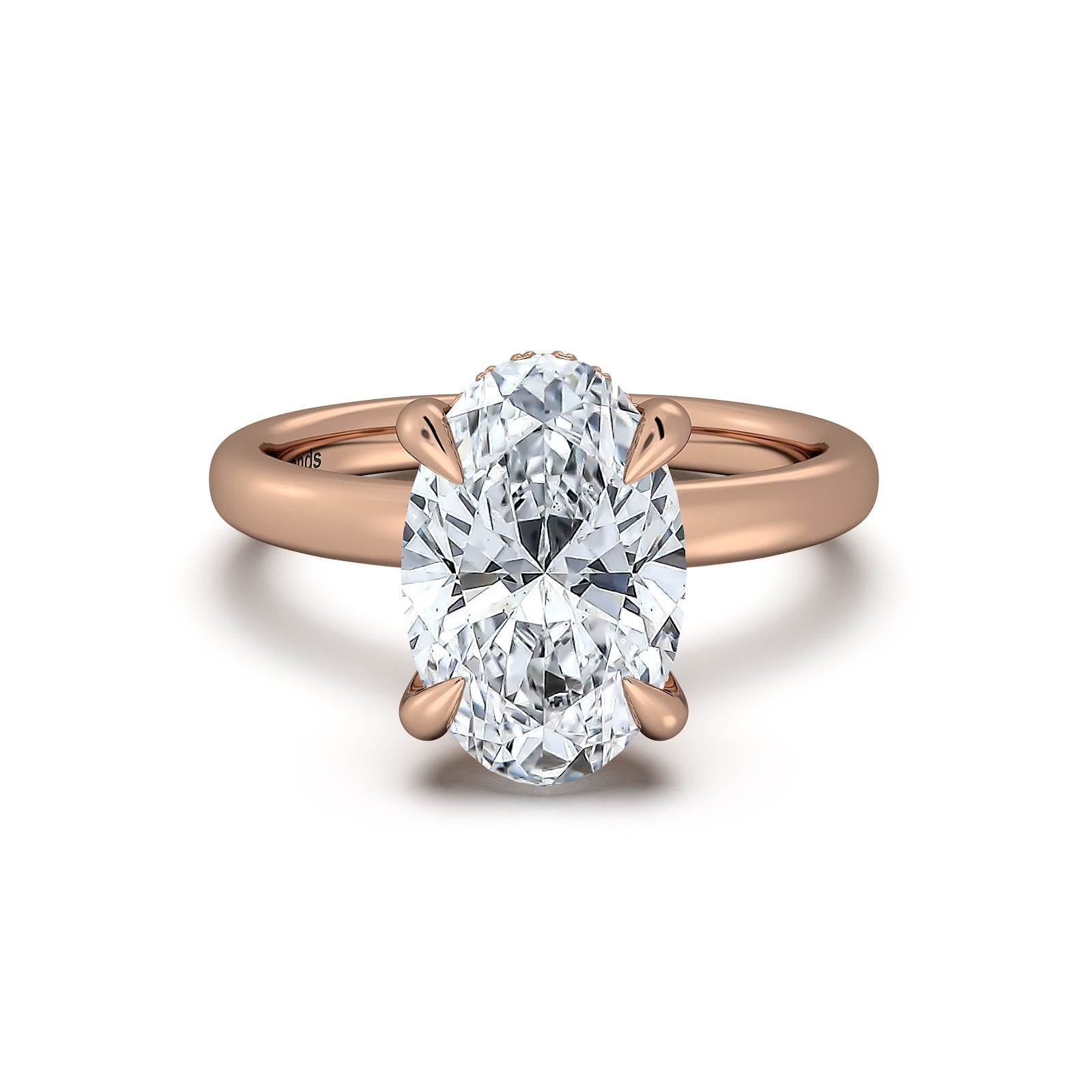 Rose Gold Oval Diamond Engagement Ring with Solitaire Band | Waco Diamonds Is Located In Waco, TX | Central Texas' #1 Engagement Ring Store With Lifetime Warranty