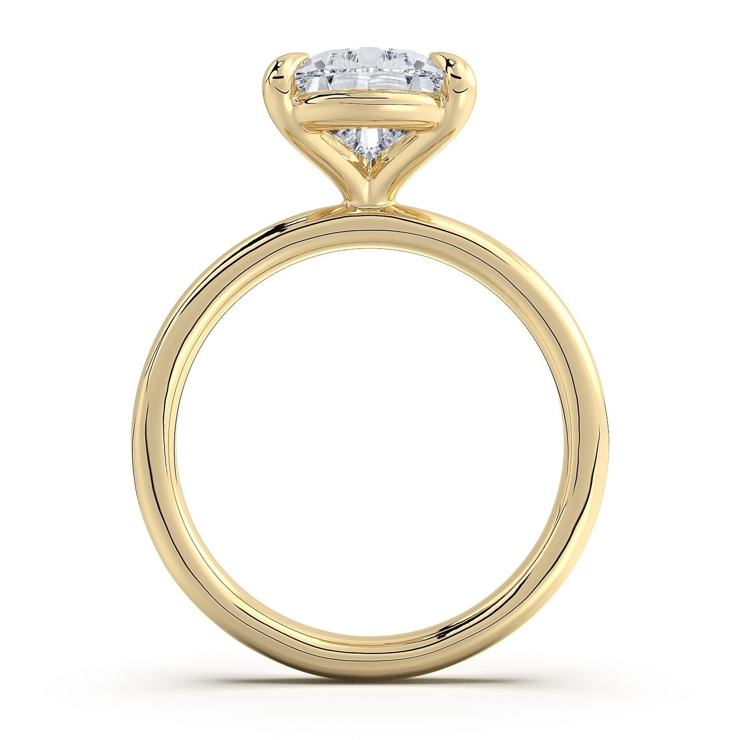 Yellow Gold Pear Diamond Engagement Ring with Solitaire Band | Waco Diamonds Is Located In Waco, TX | Central Texas' #1 Engagement Ring Store With Lifetime Warranty