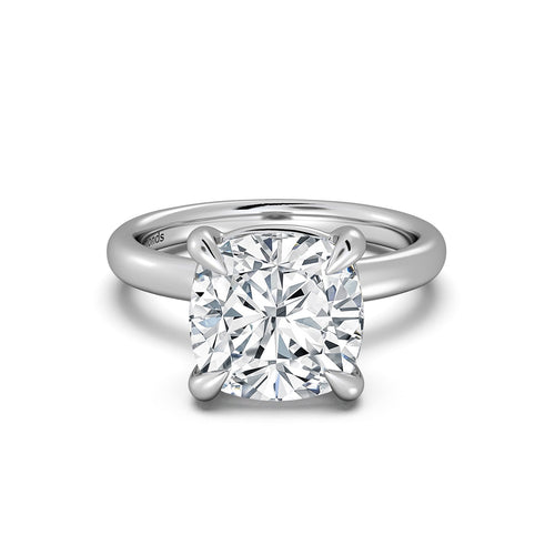 Load image 1 in gallery view. White Gold Cushion Diamond Engagement Ring with Solitaire Band | Waco Diamonds Is Located In Waco, TX | Central Texas' #1 Engagement Ring Store With Lifetime Warranty