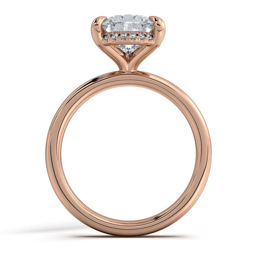 Load image 1 in gallery view. Rose Gold Pear Diamond Engagement Ring with Solitaire Band | Waco Diamonds Is Located In Waco, TX | Central Texas' #1 Engagement Ring Store With Lifetime Warranty