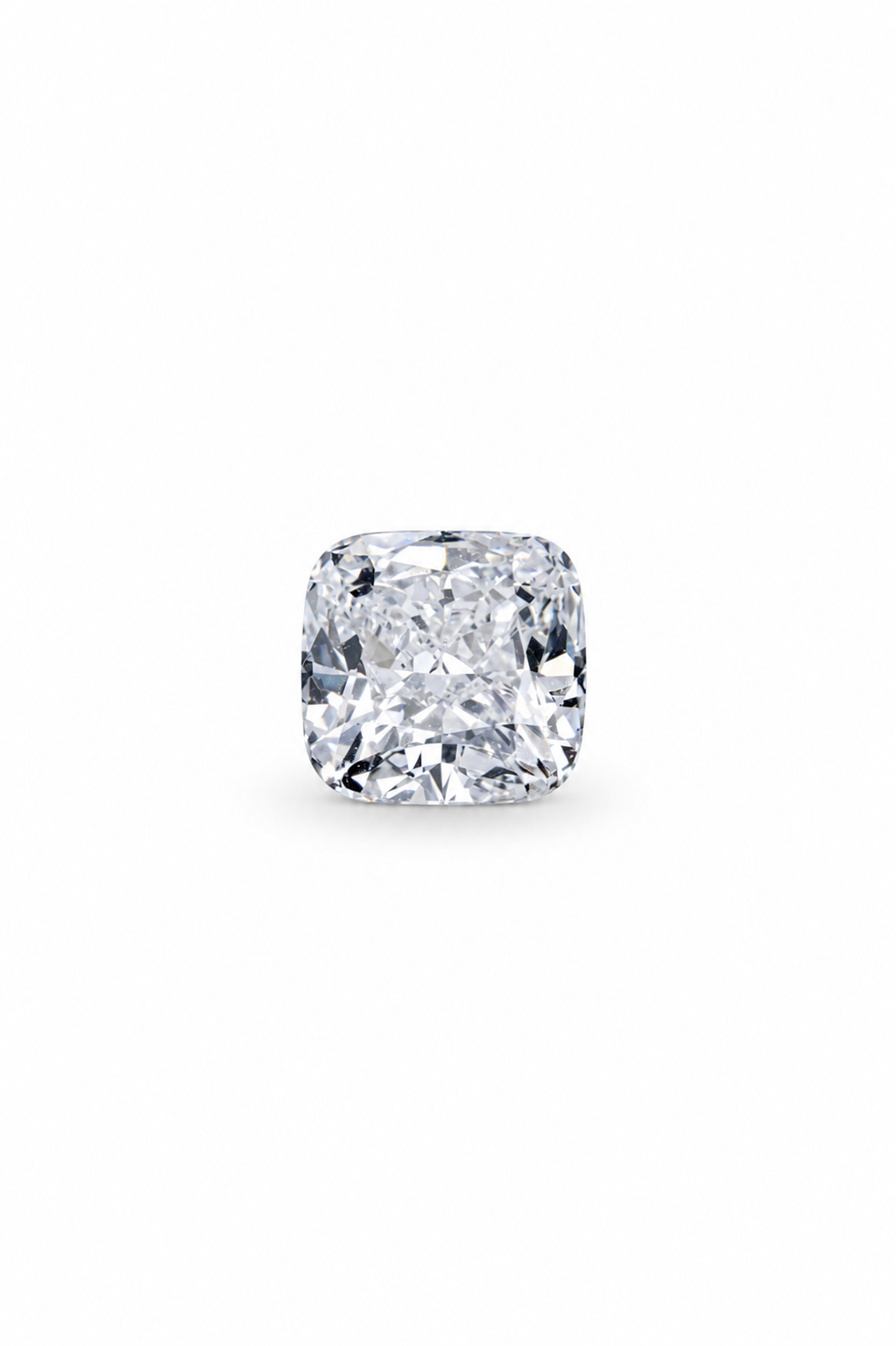 2 carat cushion lab-grown diamond with D color, VS1 clarity, and IGI certification from Waco Diamonds in Waco, Texas.