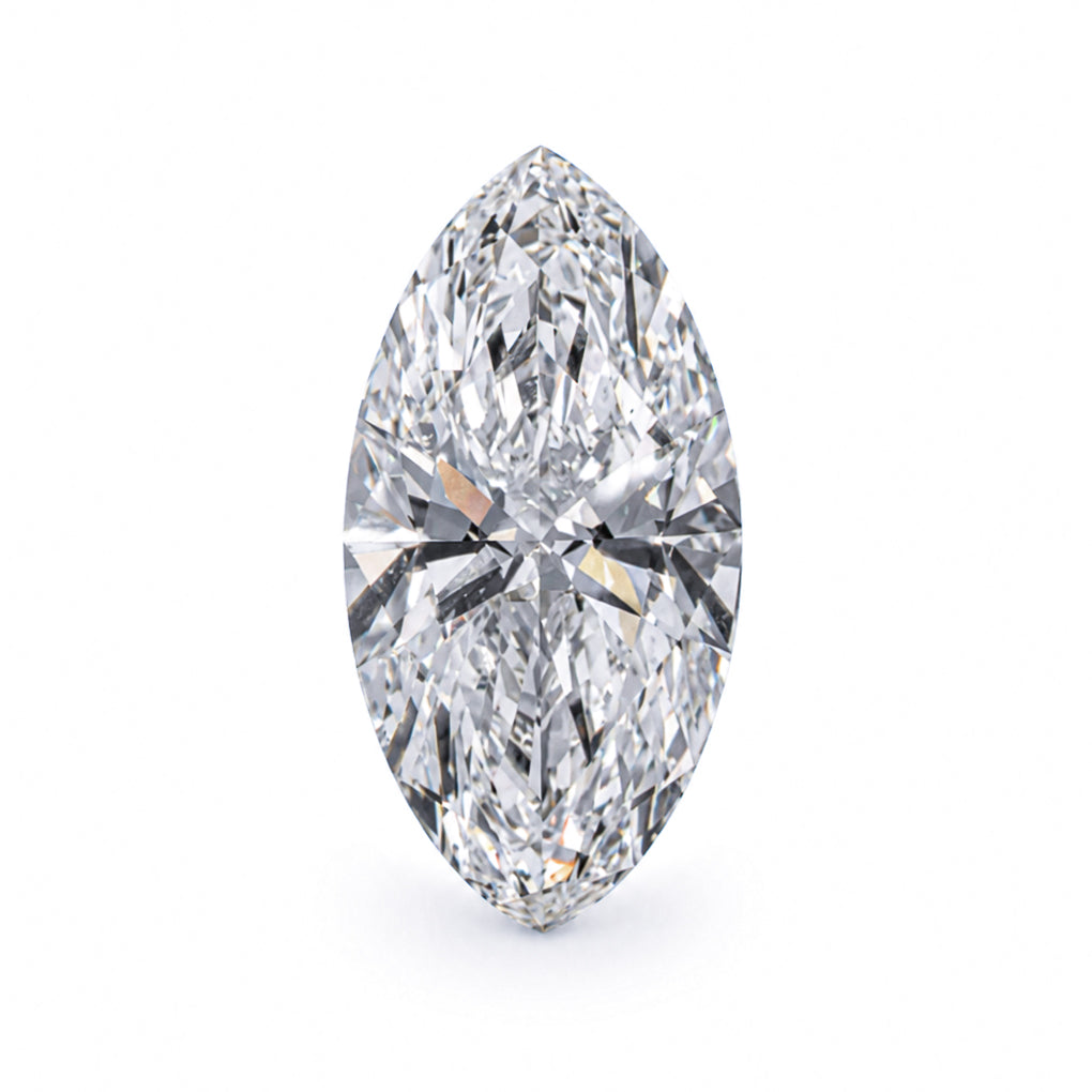 3 carat marquise brilliant lab-grown diamond with F color, VVS2 clarity, and IGI certification from Waco Diamonds in Waco, Texas.