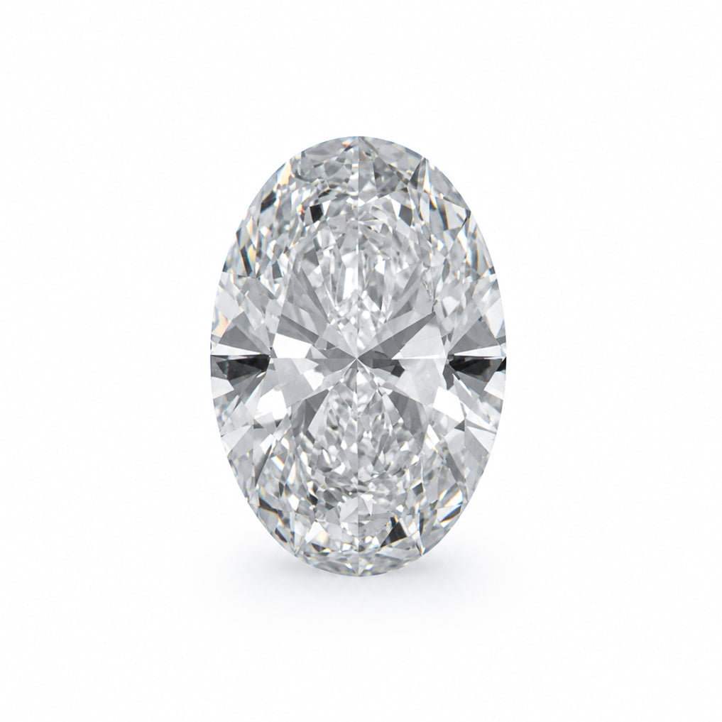 4.05 carat oval lab-grown diamond with F color, VVS2 clarity and IGI certification from Waco Diamonds in Waco, Texas.