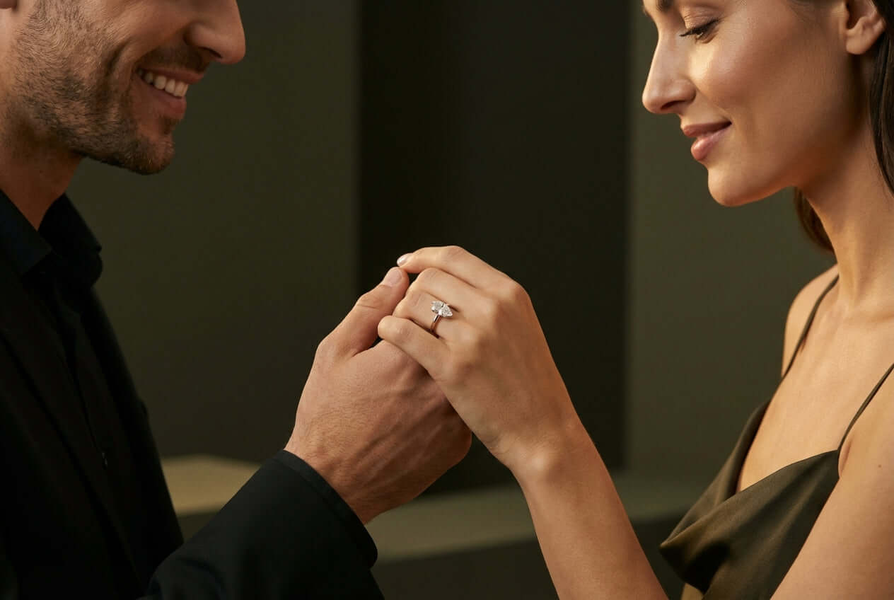 Girl with diamond ring